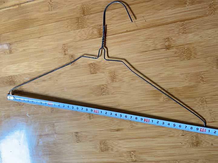 wire hanger size